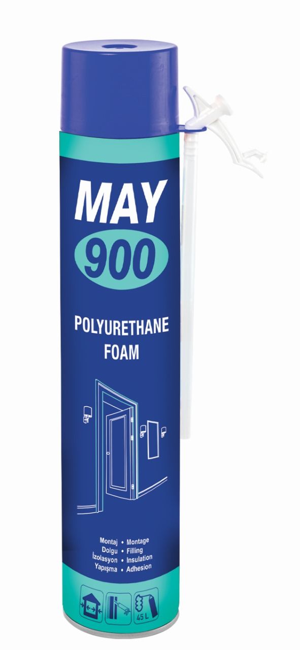 ПОЛИУРЕНАТОВАЯ ПЕНА MAY 900 (600гр) ПОЛИУРЕНАТОВАЯ ПЕНА MAY 900 (600гр)