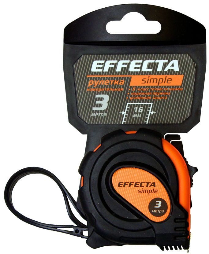 Рулетка EFFECTA Simple 3м / 16 мм Рулетка EFFECTA Simple 3м / 16 мм