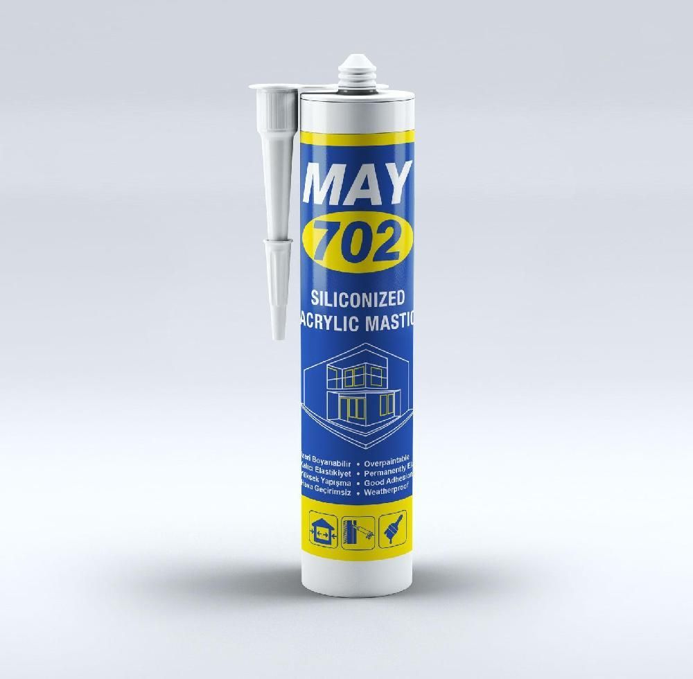 СИЛИКОНИЗИРОВАННЫЙ АКРИЛОВЫЙ ГЕРМЕТИК MAY 702 White (белый) СИЛИКОНИЗИРОВАННЫЙ АКРИЛОВЫЙ ГЕРМЕТИК MAY 702 White (белый)