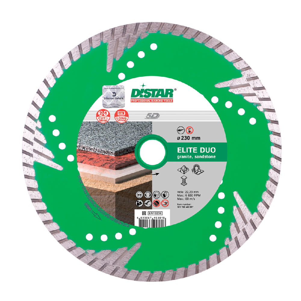 Круг алмазный 1A1R Turbo 230x3,0x10x22,23 z5 Elite Duo